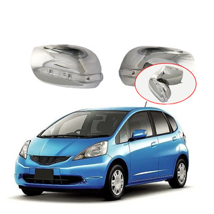 ABS电镀装 FIT倒车镜 饰件 飞度带灯后视镜罩JAZZ 适用于2008款