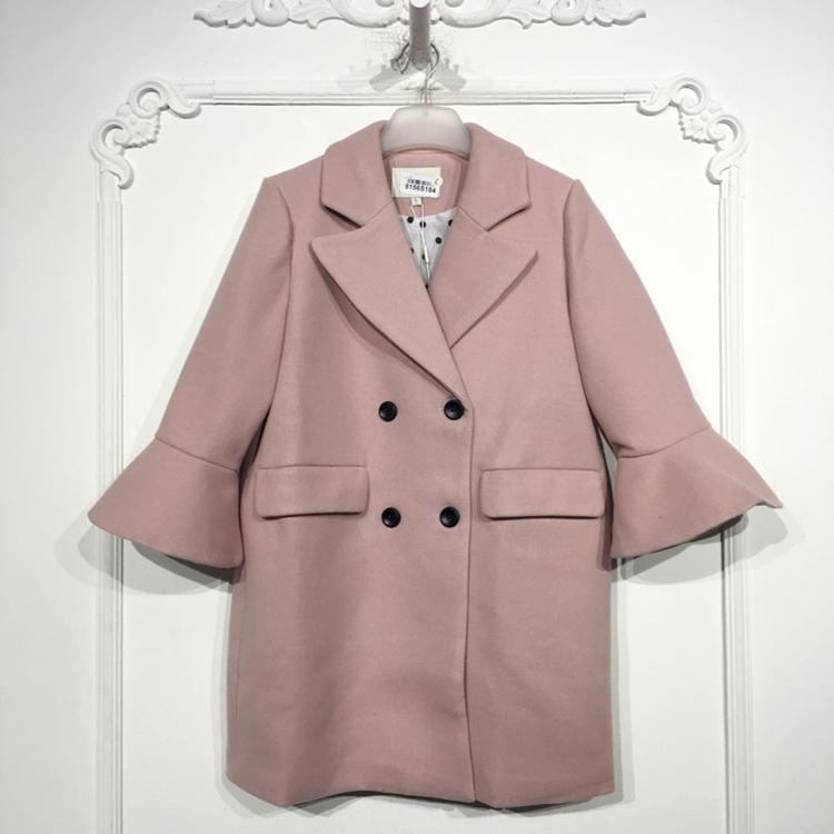 潮系列 8156S184 时尚毛呢外套品牌女装折扣颦薪