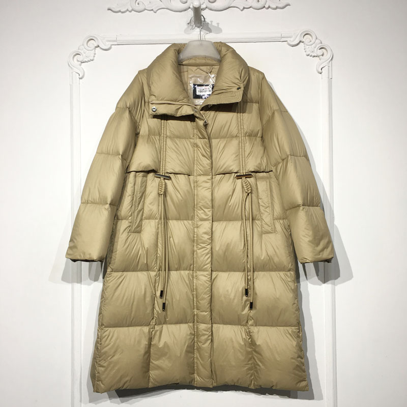 容系列 YB000536 时尚长款羽绒服品牌女装折扣颦薪