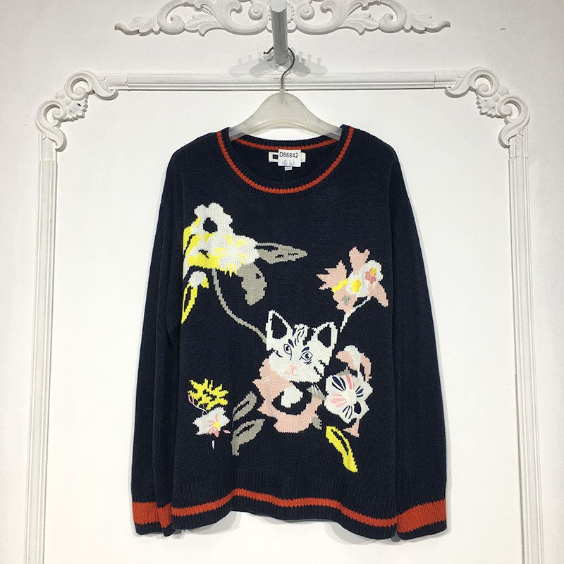 HC系列 D86842 时尚针织衫品牌女装折扣颦薪