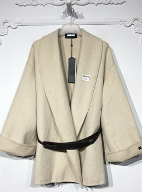 欧ZZ系列 D98912 时尚羊毛双面呢毛呢外套品牌女装折扣靓