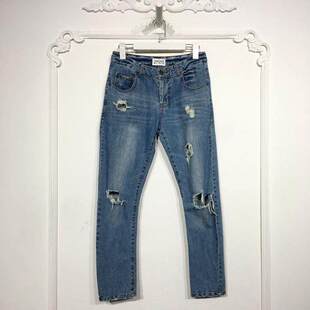 品牌女装 潮系列 牛仔长裤 时尚 折扣颦薪 8182S132