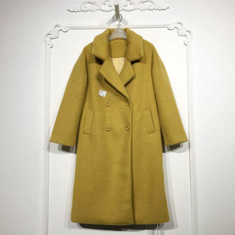 乔系列 D94311 时尚长款毛呢外套品牌女装折扣颦薪