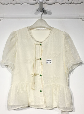 国风系列 D99048 时尚新中式衬衫品牌女装折扣馨薪