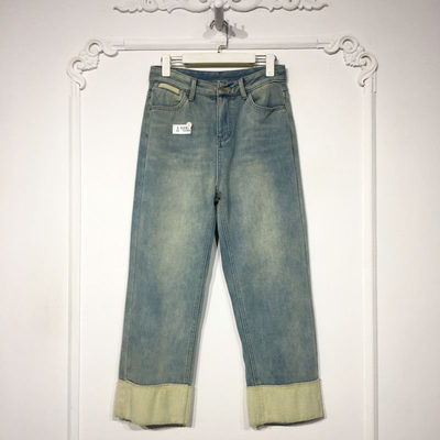 容系列 8327S094 时尚绒里牛仔长裤品牌女装折扣颦薪