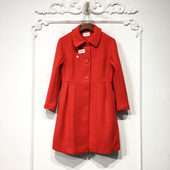 毛呢外套品牌女装 S旗下桑系列 长款 时尚 折扣颦薪 D74802