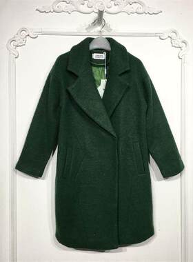 名G系列 8024S215 时尚长款毛呢外套品牌女装折扣颦薪