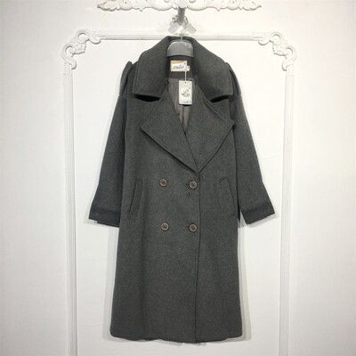 潮系列8126S067 时尚毛呢外套品牌女装折扣颦薪