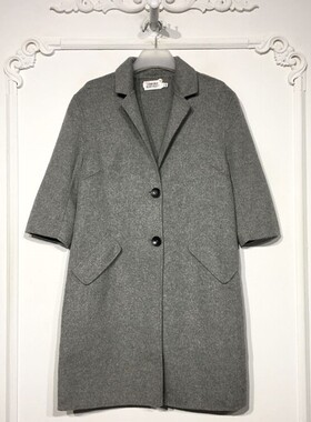 潮系列 8281S273 时尚羊毛双面呢毛呢外套品牌女装折扣颦薪