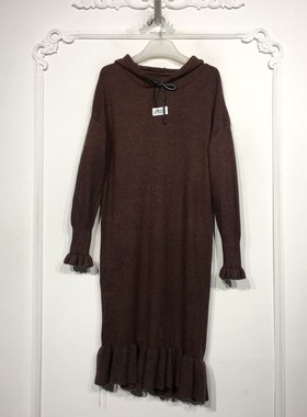 西树系列 8076S057 时尚针织连衣裙品牌女装折扣颦薪