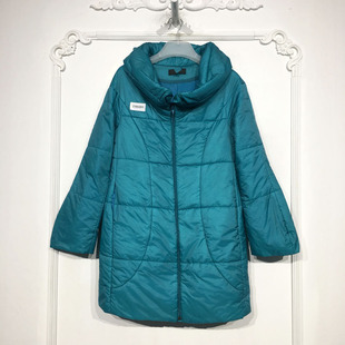 棉服品牌女装 江N系列 长款 时尚 折扣颦薪 D90281