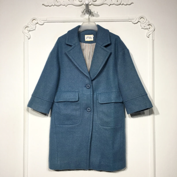 芭L系列 8283S087 时尚毛呢外套品牌女装折扣颦薪