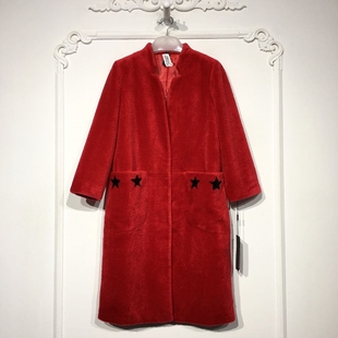 羊毛羊剪绒外套品牌女装 时尚 折扣颦薪 8281S123 潮系列