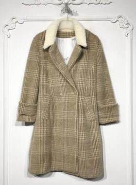 西树系列 8275S199 时尚羊毛黄金貂外套品牌女装折扣颦薪