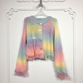 D98396 时尚 彩色撞色针织开衫 潮系列 品牌女装 折扣颦薪