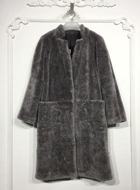 N系列 8176S065 时尚羊剪绒外套品牌女装折扣颦薪