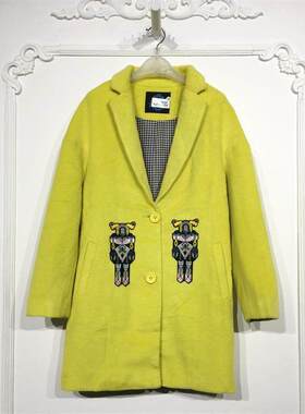 珂P系列 8085S104 时尚毛呢外套品牌女装折扣颦薪