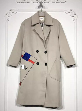 潮系列 8278S164 时尚毛呢外套品牌女装折扣颦薪