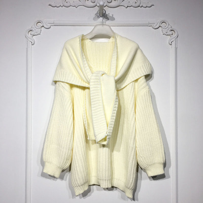 NL系列 8252S286 时尚针织衫品牌女装折扣（有围巾）颦薪