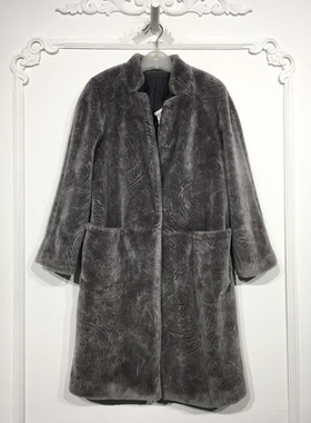 N系列 8176S056 时尚羊剪绒外套品牌女装折扣颦薪