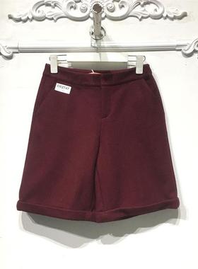 姿BR系列 D82747 时尚毛呢短裤品牌女装折扣颦薪