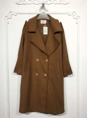 潮系列8126S070 时尚毛呢外套品牌女装折扣颦薪