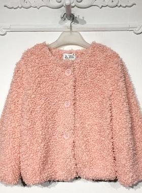 潮系列 8281S103 时尚颗粒绒毛呢外套品牌女装折扣颦薪