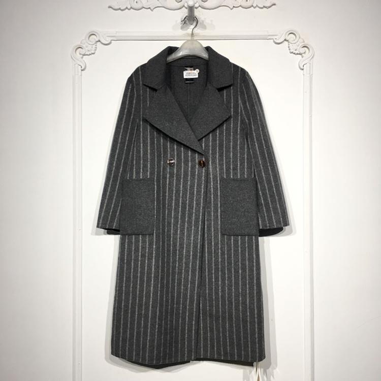 潮系列 8280S242 时尚羊毛双面呢毛呢外套品牌女装折扣颦薪