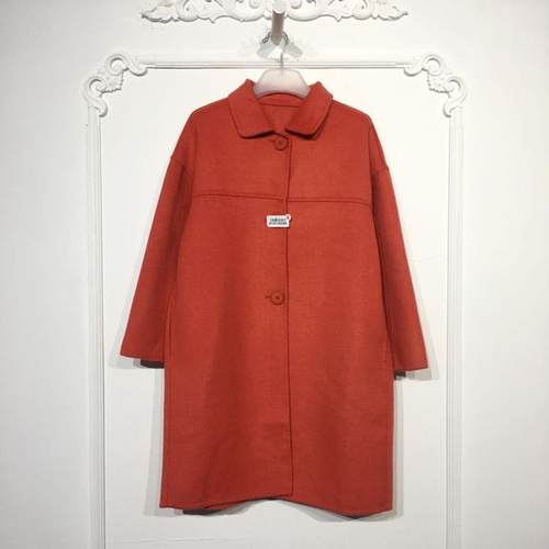 容系列 8151S098 时尚双面呢毛呢外套品牌女装折扣颦薪