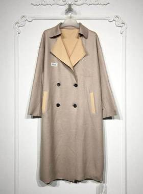 潮系列 8278S267 时尚毛呢外套品牌女装折扣颦薪