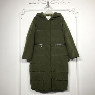 羽绒服品牌女装 潮系列 长款 时尚 折扣颦薪 8026S043