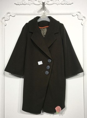 乔系列 D97006 时尚毛呢外套品牌女装折扣颦薪