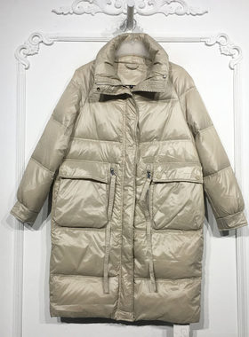 容系列 8058S188 时尚长款羽绒服品牌女装折扣颦薪