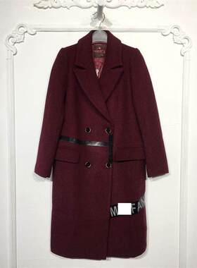 蔓系列 8126S276 时尚毛呢外套品牌女装折扣颦薪