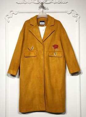 潮系列 8281S189 时尚毛呢外套品牌女装折扣颦薪