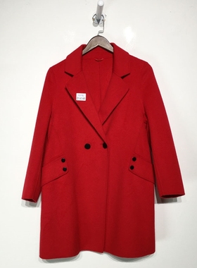 潮系列 Z01-A01489 时尚双面呢羊毛毛呢外套品牌女装折扣颦薪