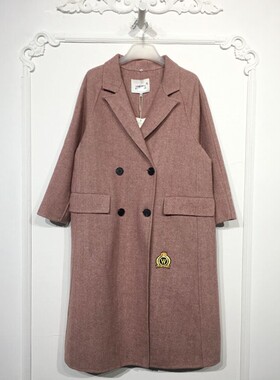 潮系列 8155S245 时尚羊毛双面呢毛呢外套品牌女装折扣颦薪