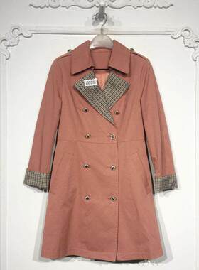 潮系列 8287S183 时尚风衣外套品牌女装折扣颦薪