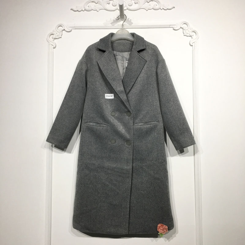 VE系列 D94341 时尚长款毛呢外套品牌女装折扣颦薪
