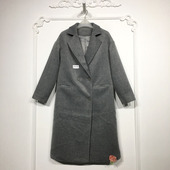 纯色双排扣毛呢外套品牌女装 时尚 长款 折扣颦薪