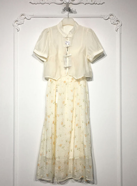 国风系列 D99028 时尚新中式套装两件套品牌女装折扣馨薪