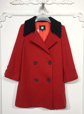 潮系列 8126S172 时尚毛呢外套品牌女装折扣颦薪