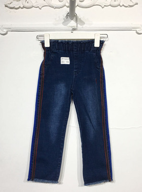 YJ系列 PF12337 时尚牛仔长裤品牌童装折扣馨