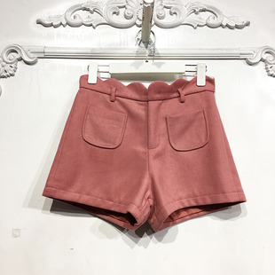 网红*SLN系列 D80125 时尚毛呢短裤品牌女装靓