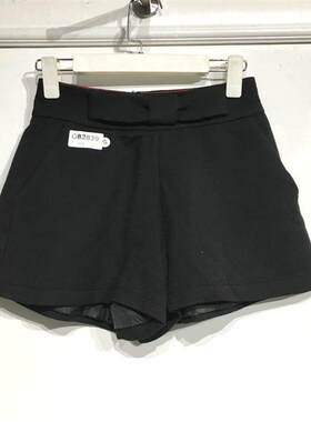 新Z系列 D82839 时尚毛呢短裤品牌女装折扣颦薪