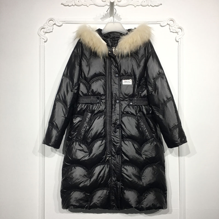 达SG系列 8191S257 时尚长款真毛领羽绒服品牌女装折扣颦薪