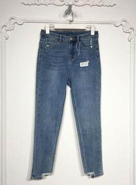 潮系列 8233S136 时尚牛仔长裤品牌女装折扣颦薪