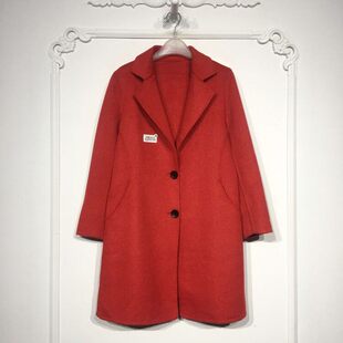 羊毛双面呢毛呢外套品牌女装 时尚 折扣颦薪 8286S105 容悦