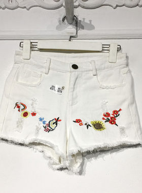 容悦 8318S076 时尚牛仔短裤品牌女装折扣颦薪