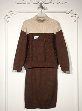 西树系列 8271S262 时尚针织套装两件套品牌女装折扣颦薪